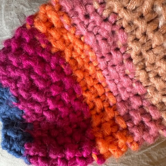 FRNCH PARIS MULTI-COLOR STRIPE KNIT CARDIGAN MEDIUM - Picture 6 of 9